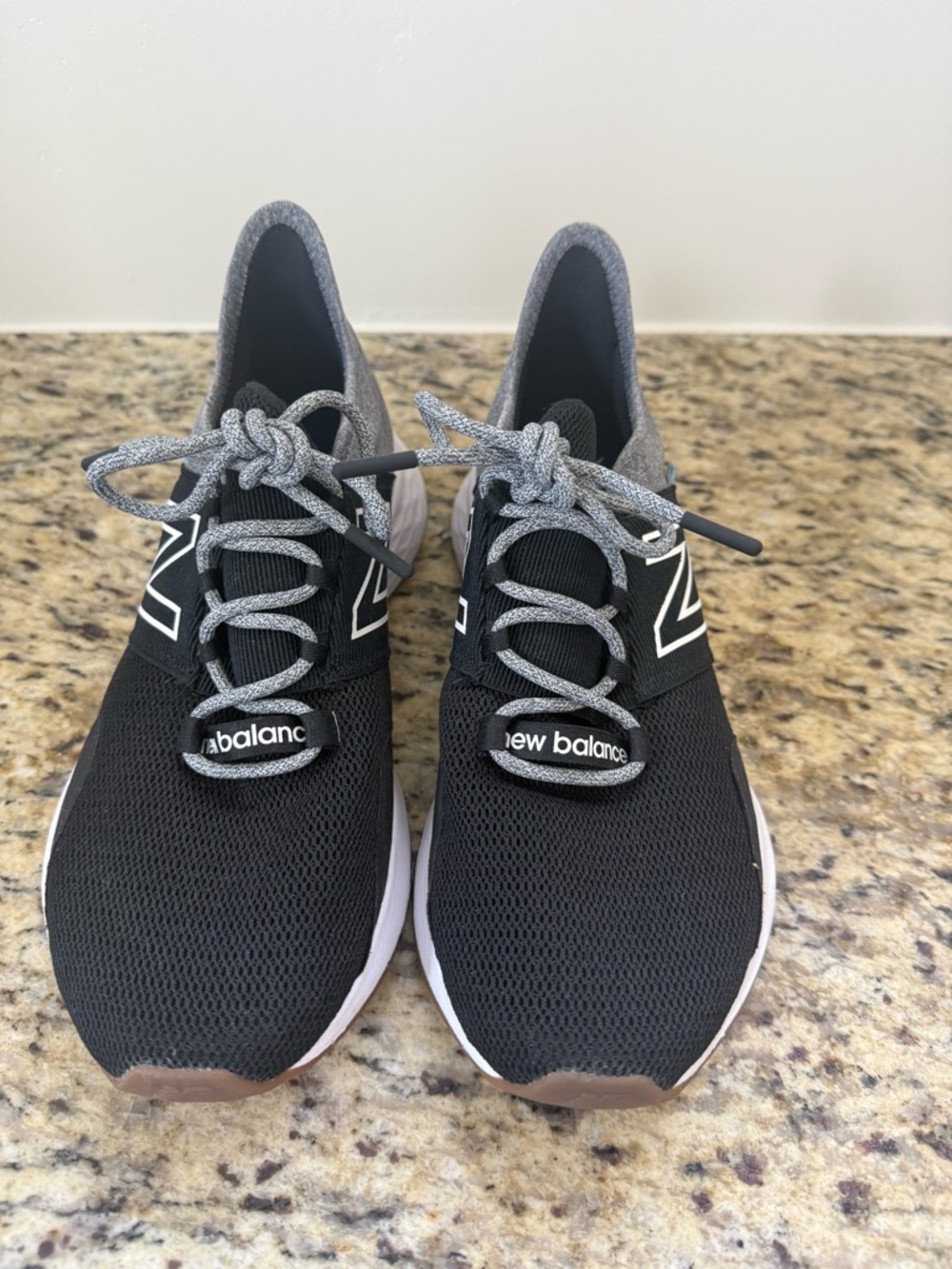 New Balance Black & Gray Knit Running Shoes